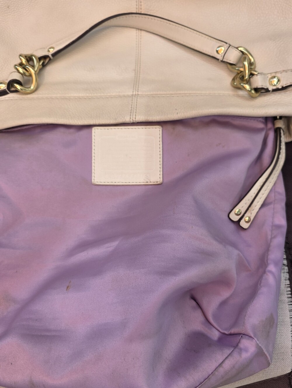 Coach Brook Leather Hobo Cream, Slouchy - Picture 3 of 16
